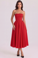 Vestido Bustier Celeste