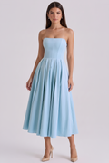 Vestido Bustier Celeste