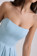Vestido Bustier Celeste