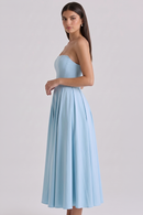 Vestido Bustier Celeste