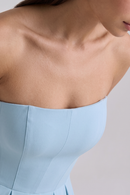 Vestido Bustier Celeste