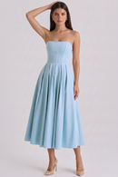 Vestido Bustier Celeste