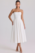 Vestido Bustier Celeste
