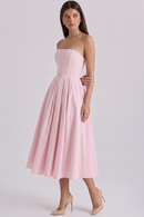Vestido Bustier Celeste